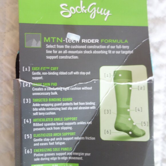 New SOCK GUY MTN-tech Maximum Performance Argyle Print Socks L/XL - Picture 5 of 5